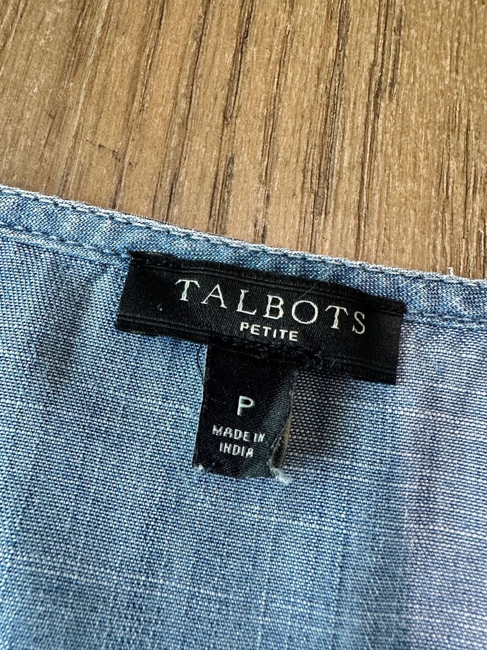 Talbots Button Down Tie Front Cap Sleeve Top Size Petite P - Picture 6 of 10